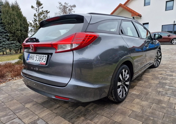 Honda Civic cena 57900 przebieg: 87000, rok produkcji 2016 z Pułtusk małe 497